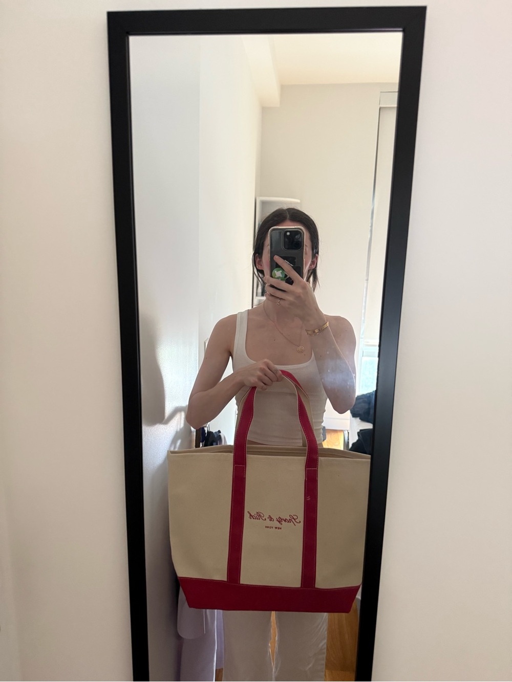NWT Sporty and Rich Canvas Tote - Picture 3 of 3